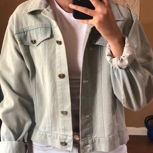 Blue Cropped Jean Jacket